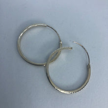 Load image into Gallery viewer, Silver Square Wire Hoop Earrings
