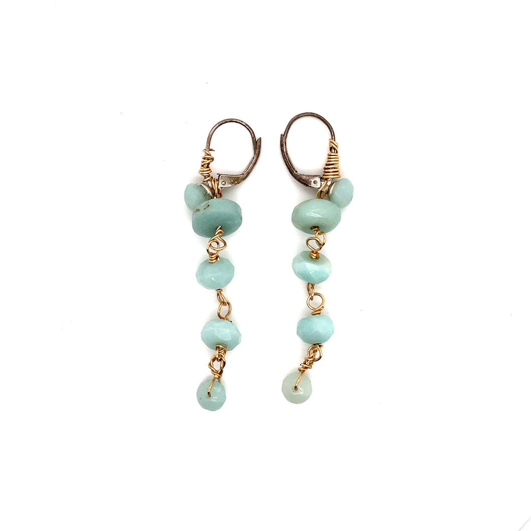 Gold-Filled Earrings with Chalcedony